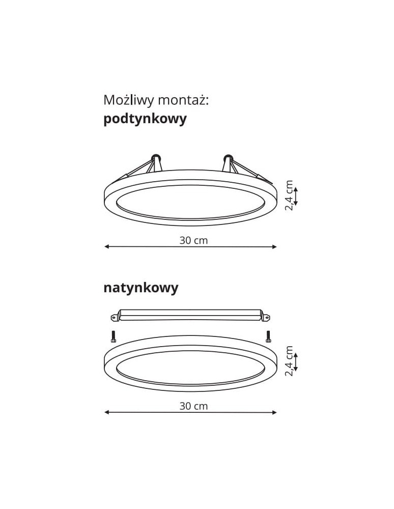 Light Prestige York plafon 2 w 1 4000K biały LED biały LP-330/1C 4WH