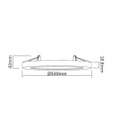 Plafony - Light Prestige York plafon 2 w 1 4000K biały LED biały LP-330/1C 4WH - produkt 5