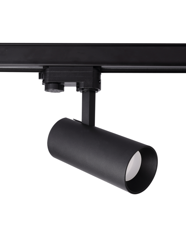 Lampy do szynoprzewodów 3 fazowych - Light Prestige Ice reflektor do szynoprzewodów 3F czarny GU10 czarny LP-732/1R 4W BK - produkt kolory-swiatla.pl 1