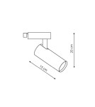 Lampy do szynoprzewodów 1 fazowych - Light Prestige Ice reflektor do szynoprzewodów 1F biały GU10 biały LP-732/1R 3W WH - produkt 2