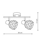 Lampy sufitowe reflektory - Light Prestige Reus 2 spot czarny E14 czarny LP-8069/2WS BK - produkt 2