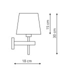 Kinkiety z abażurem - Light Prestige Tivoli kinkiet biały E27 biały LP-1133/1W WH - produkt 2