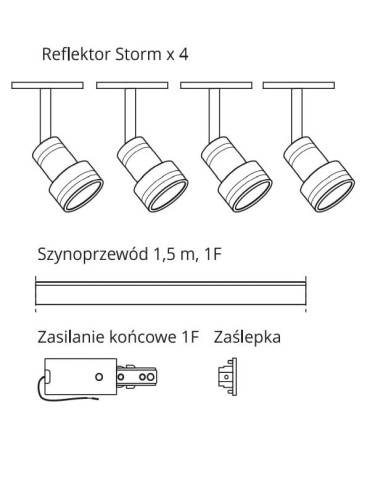 Light Prestige Storm SET czarny GU10 czarny LP-733 SET BK - product 2